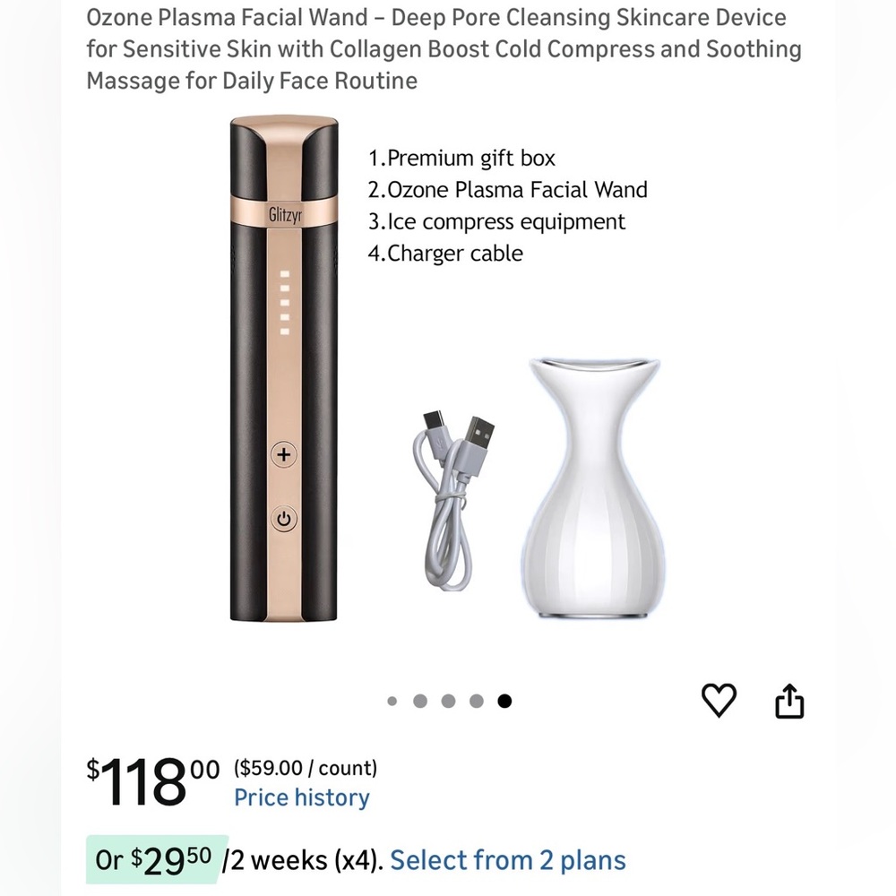 Ozone Plasma Facial Wand | Deep Pore Cleansing + Cold Compress Skincare Device